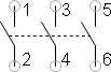 Schließer-Kontakt, 3-fach
