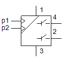 Pressure sensor with switching outputs and display (electrical part)
