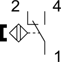 Reed contact (changeover)