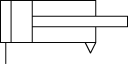 Single acting cylinder