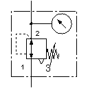 Pressure control valve with manometer